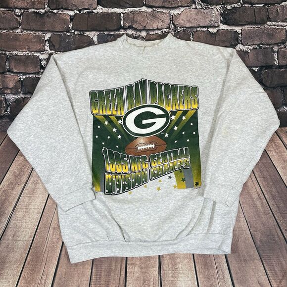 Tultex Other - Vintage 1995 Green Bay Packers Crewneck Sweatshirt NFC Champions Gray Size XL